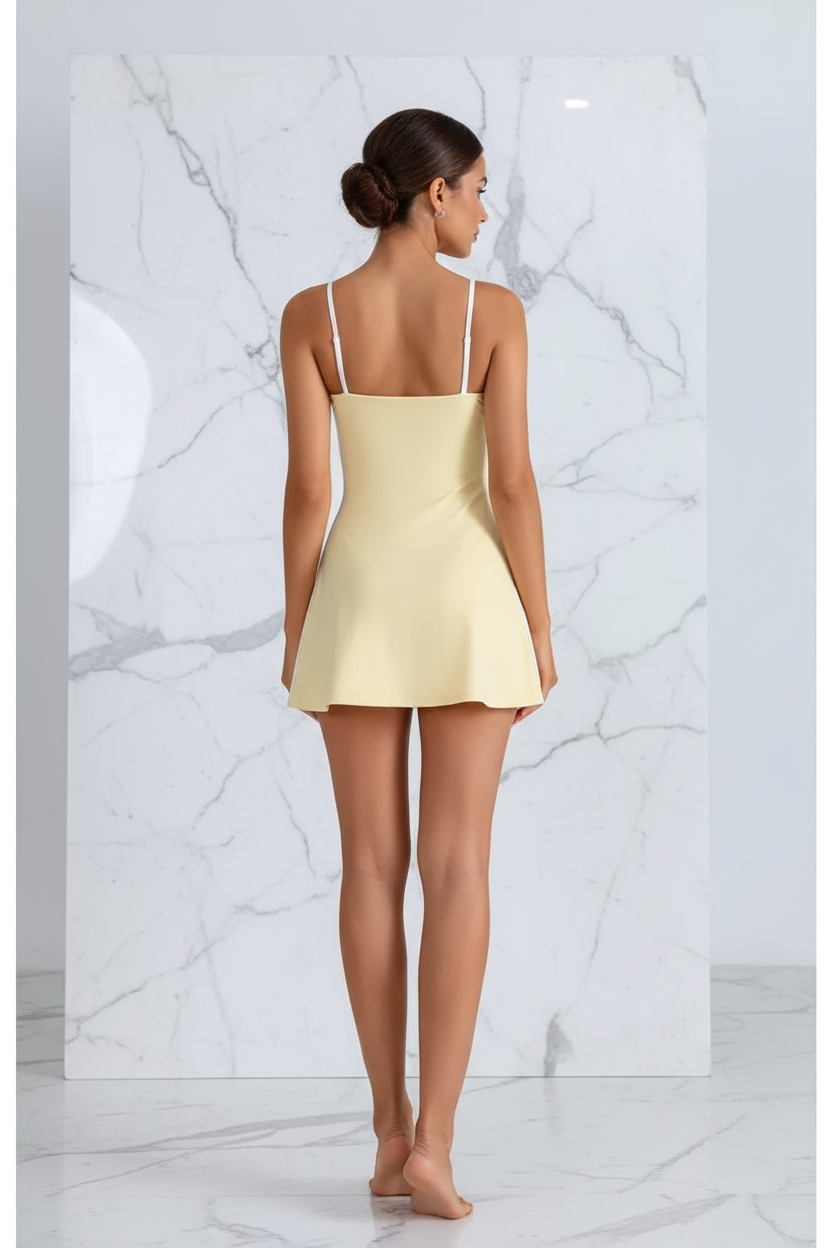 Robe Lara Jaune Dos